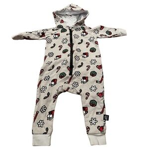 4/$20 Whistle & Flute 6-12 m Romper Outfit Winter Christmas Warm Zip Clothes 🛑